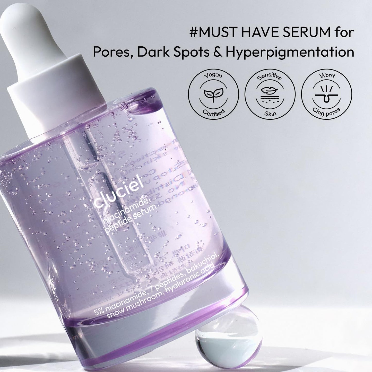 Niacinamide Peptide Serum - Brightening & Repairing Formula for Dullness, Dark Spots, Hyperpigmentation | 50ml / 1.69 fl. oz