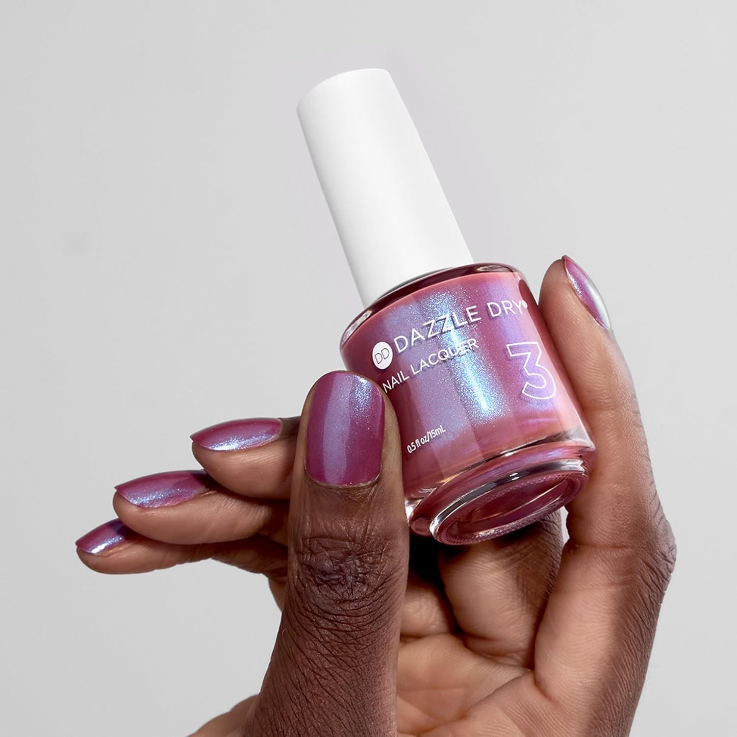 Dazzle Dry Nail Lacquer - School Spirit Mauve with Blue Shimmer | Full Coverage 0.5 fl oz