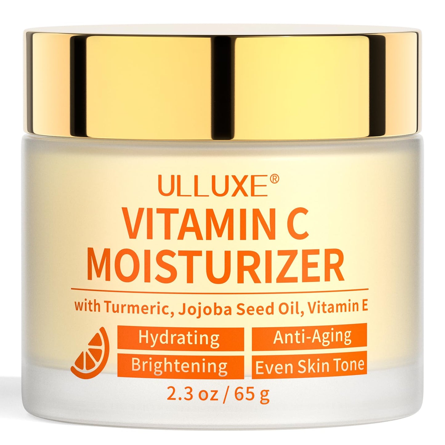 Vitamin C Face Moisturizer, Brightening & Anti-aging Face Cream with Turmeric for Dark Spots, Wrinkles & Uneven Tone, Glowing Skin Care Hydrating with Niacinamide & Squalane for All Skin Types, 2.3 Oz