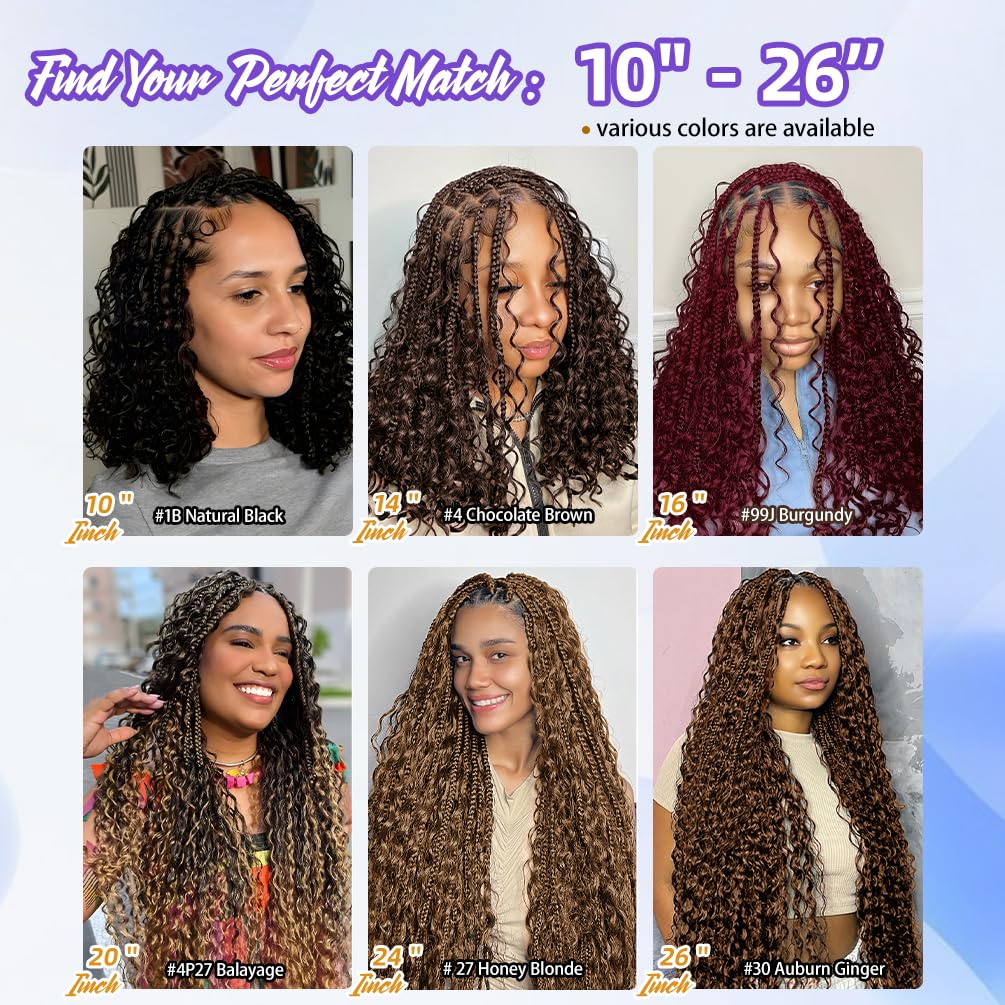 Deep Wave Human Braiding Hair for Boho Braids – 10 Inch 120g 3 Bundles/Pack Natural Black, 100% Unprocessed 12A Brazilian Virgin Hair Bulk, No Weft, Wet & Wavy Curly Knotless Extensions