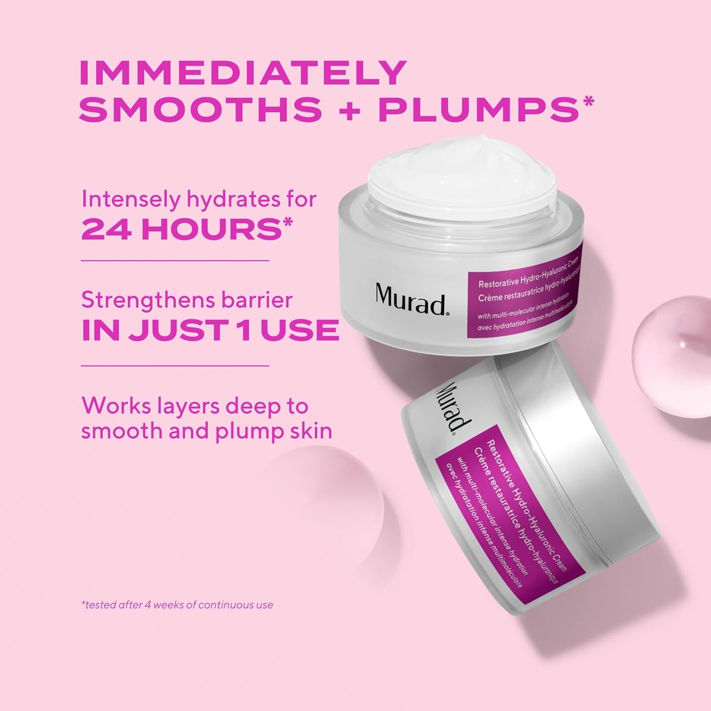 Murad Hydro-Hyaluronic Face Cream - Moisture-Boosting Formula with Hyaluronic Acid & Coconut Extract | 1.7 Fl Oz