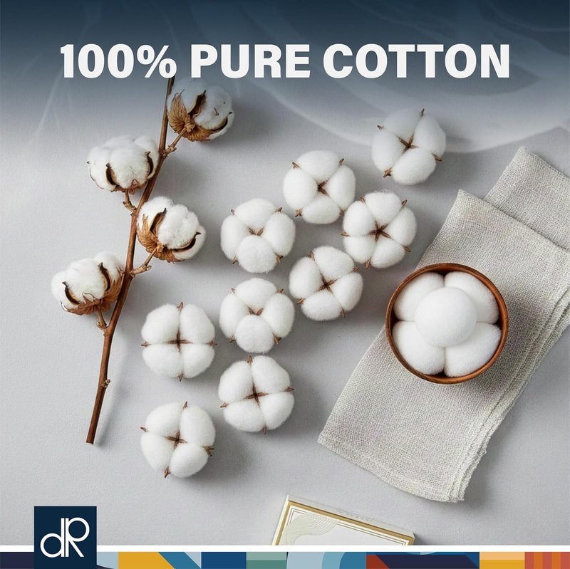 Large Cotton Balls Bulk Pack - 1000 Count Natural Cotton for Makeup, Nail Polish Removal & Lotion Application