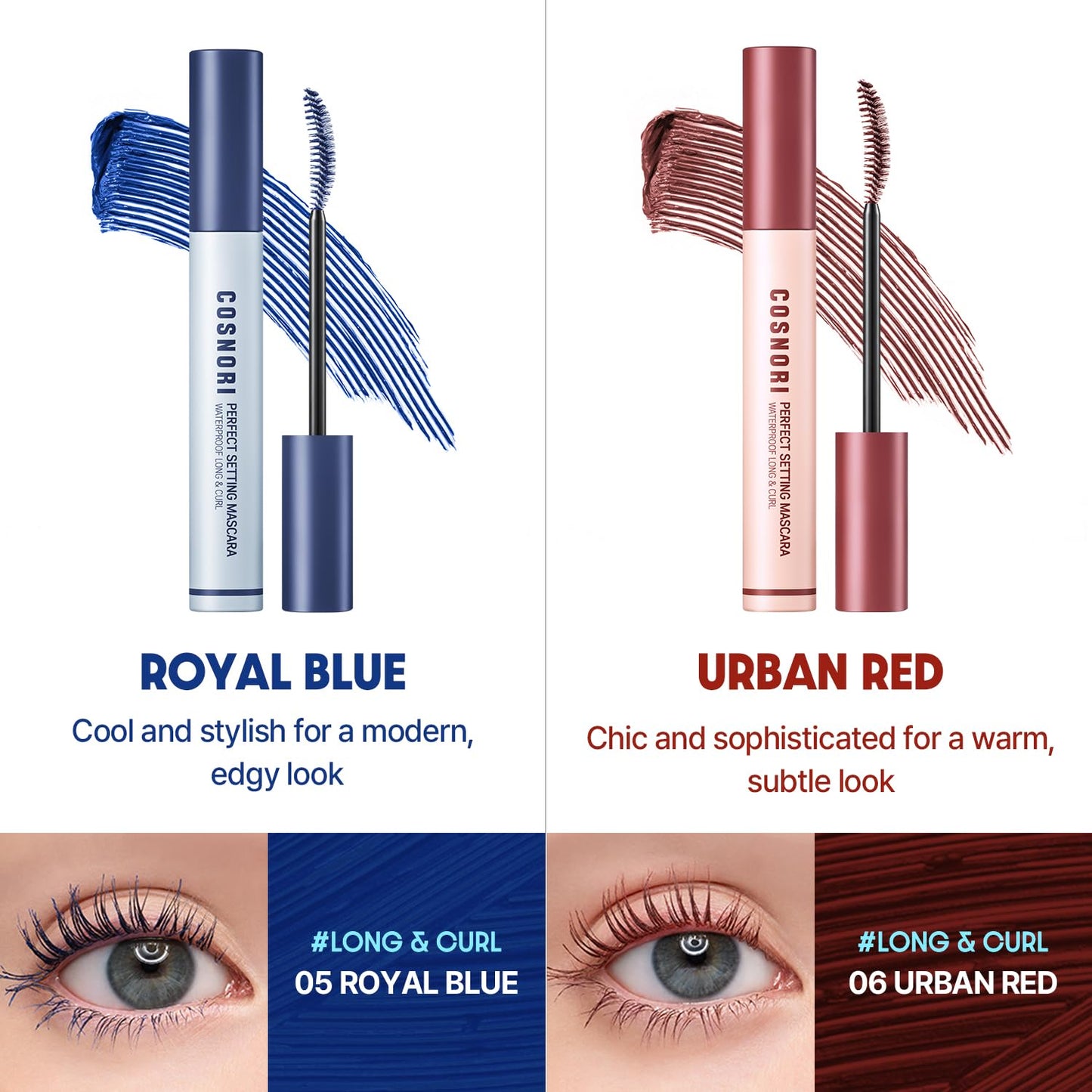 Perfect Setting Waterproof Mascara - Volumizing Black Formula for Thicker, Curling Lashes | 0.24 fl. oz.