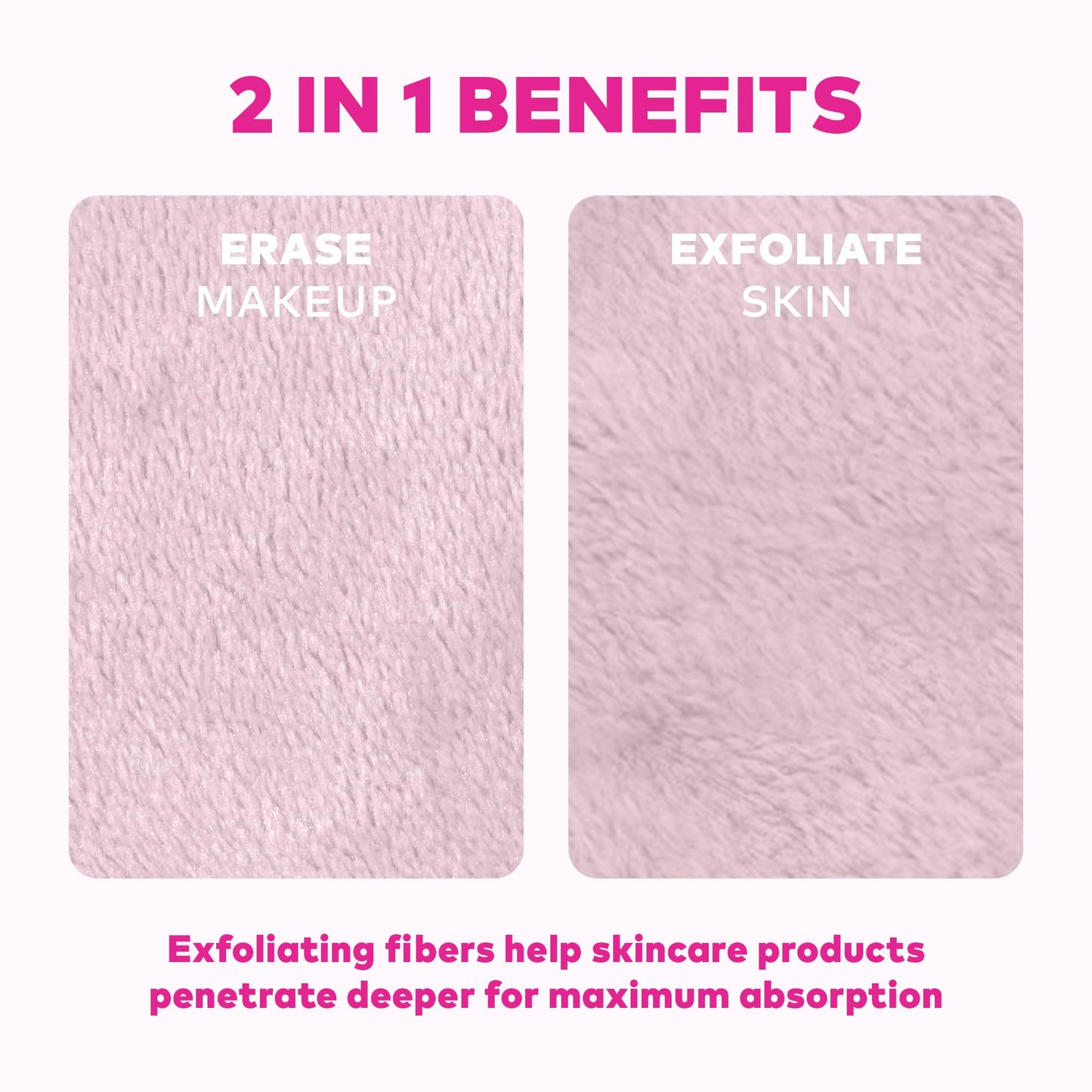 The Original MakeUp Eraser 7-Day Set, Erase All Makeup with Just Water, Including Waterproof Mascara, Eyeliner, Foundation, Lipstick, Sunscreen, and More! Ballet Core, 7ct.