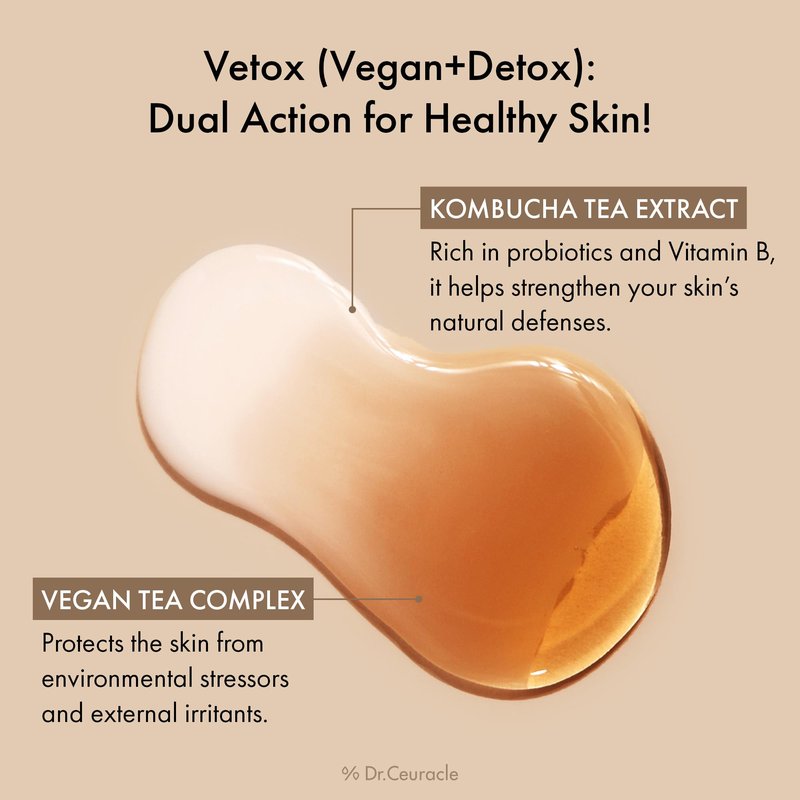 Dr.Ceuracle Vegan Kombucha Tea Essence - Hydrating Milky Toner with Kombucha Tea Extract, Centella Asiatica, Ceramide, Korean Skincare Essence (150 ml / 5.07 fl. oz.)
