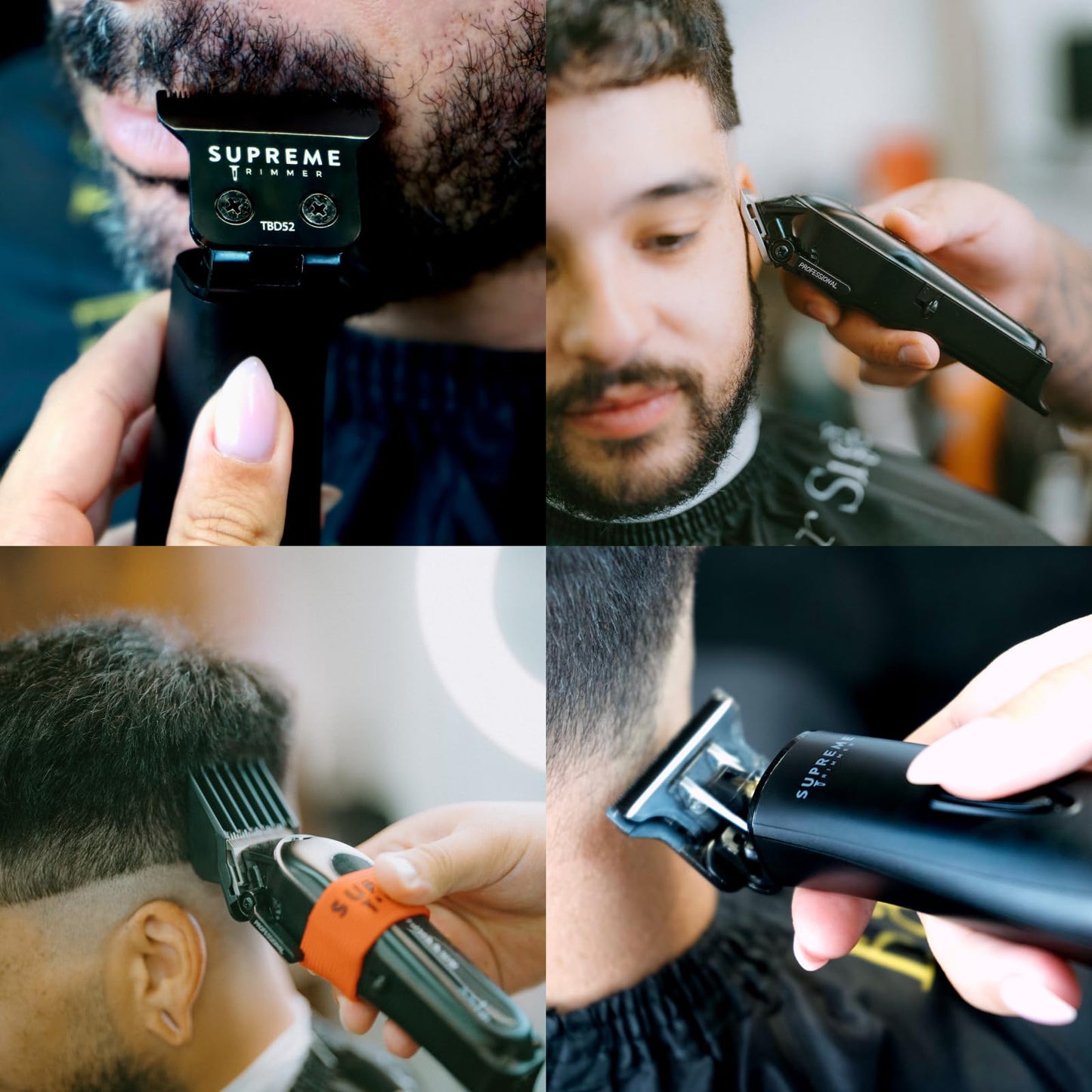 Supreme Trimmer Pro Clipper All Metal w/Fade Blade | 300 Min Run Time Professional Clipper Set, Cordless Beard Trimmer | STC5030 Red