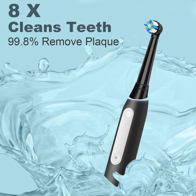 Oral-B IO Electric Toothbrush Replacement Heads - Deep Clean Brush Heads | 6 Black
