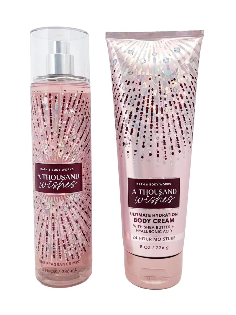 A Thousand Wishes Gift Set | Fine Fragrance Mist & Ultra Shea Body Cream - Luxurious Bath Essentials