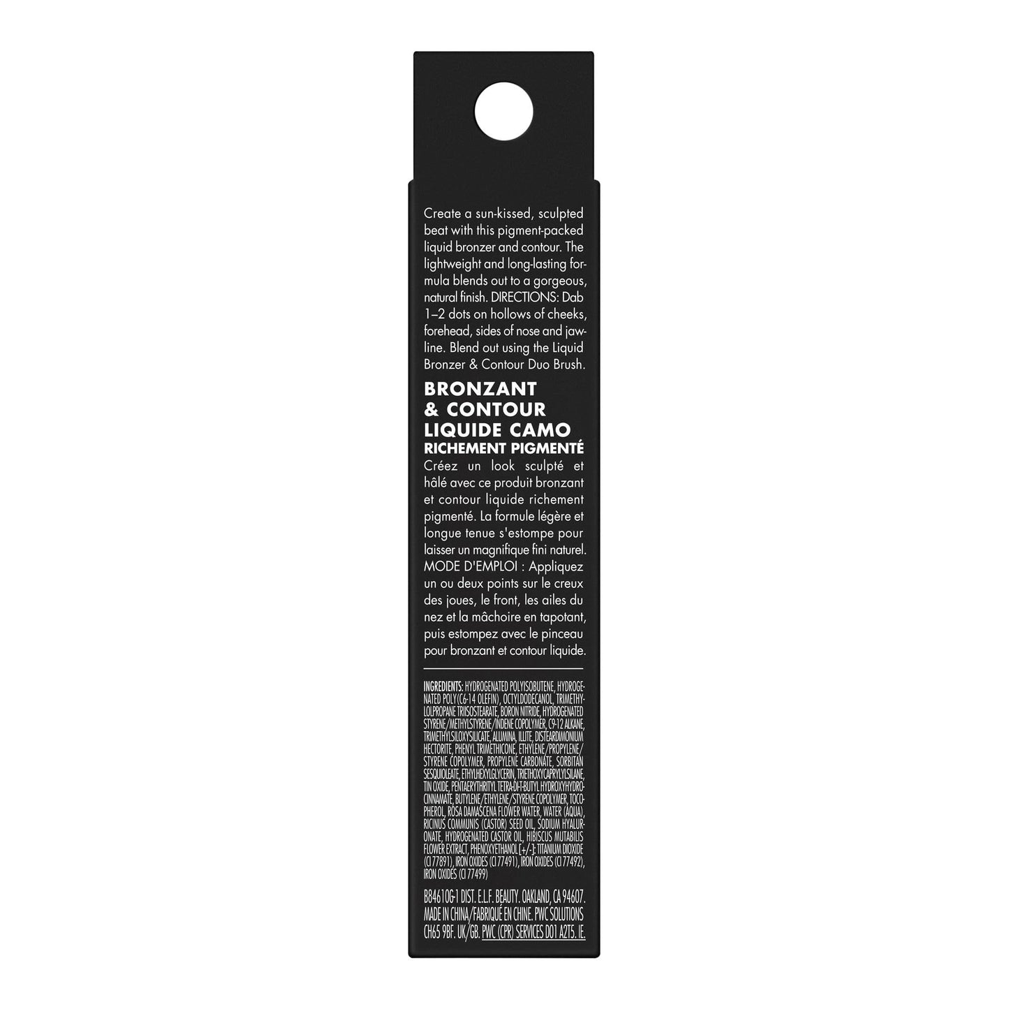 e.l.f. Camo Liquid Bronzer & Contour, Silky Pigmented Formula, Long-Lasting Glow for A Sun-Kissed, Sculpted Finish, Vegan & Cruelty-Free, 5.5 Medium/Tan