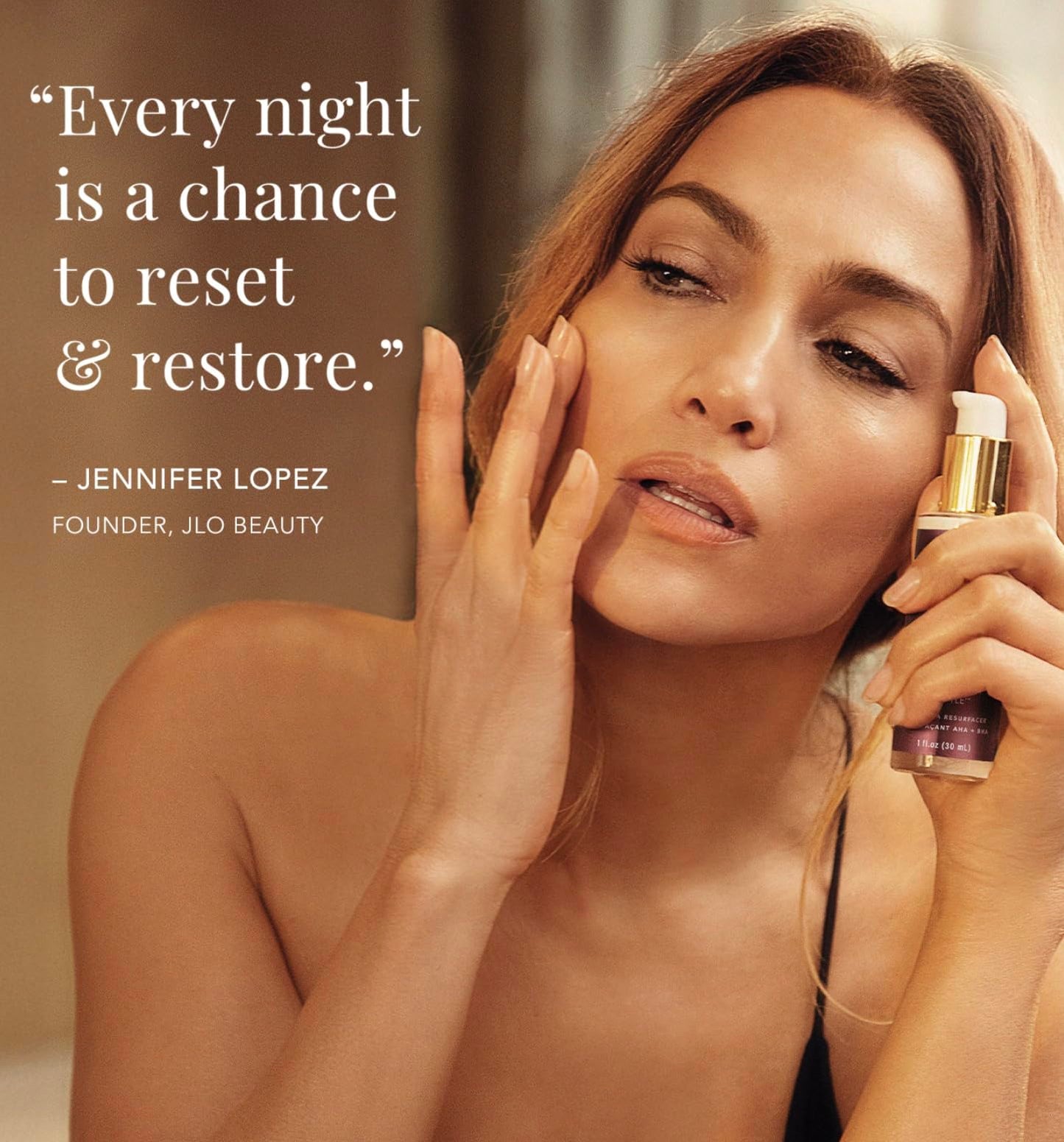 JLO BEAUTY That Overnight Hustle AHA + BHA Resurfacing Night Serum, 1 Oz