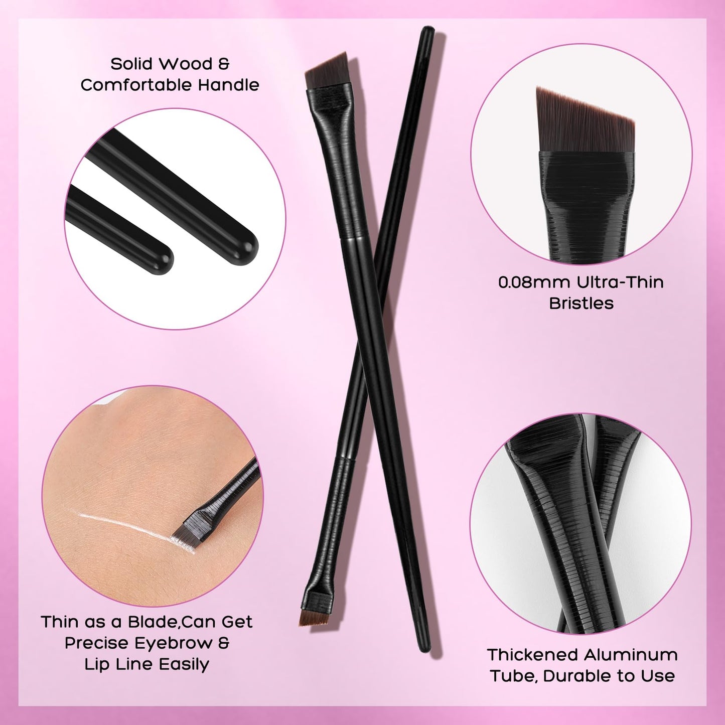 QUEEJOY Eyebrow Mapping Kit with 10M X2 Colors Brow Mapping String,50pcs Ruler Stencils, 20g White and Pink Brow Paste, 2 Brow Brushes Set, Eyebrow Mapping Pencil,Sharpener, Razor and Instructions