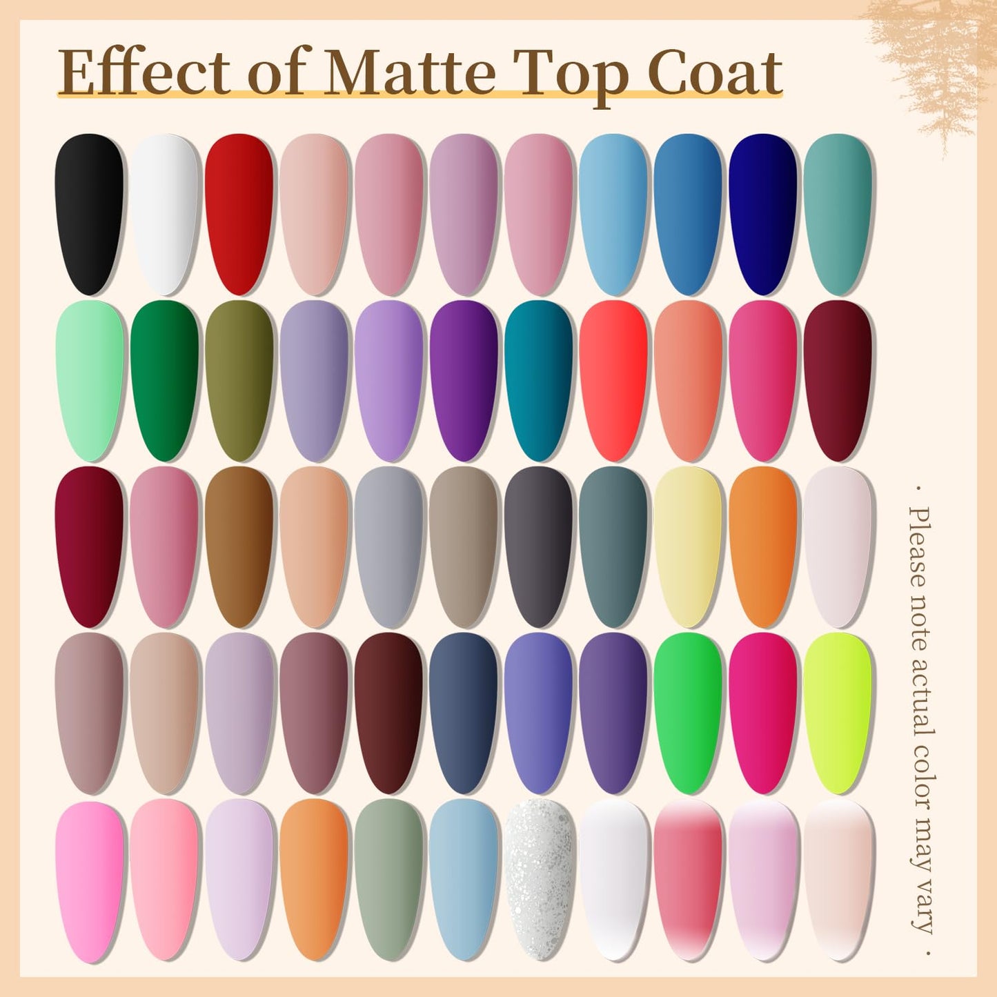 JODSONE Gel Nail Set 20+3 Colors High Shine Gorgeous Gel Polish Base Top Matte Coat Nice Gifts Show Charm