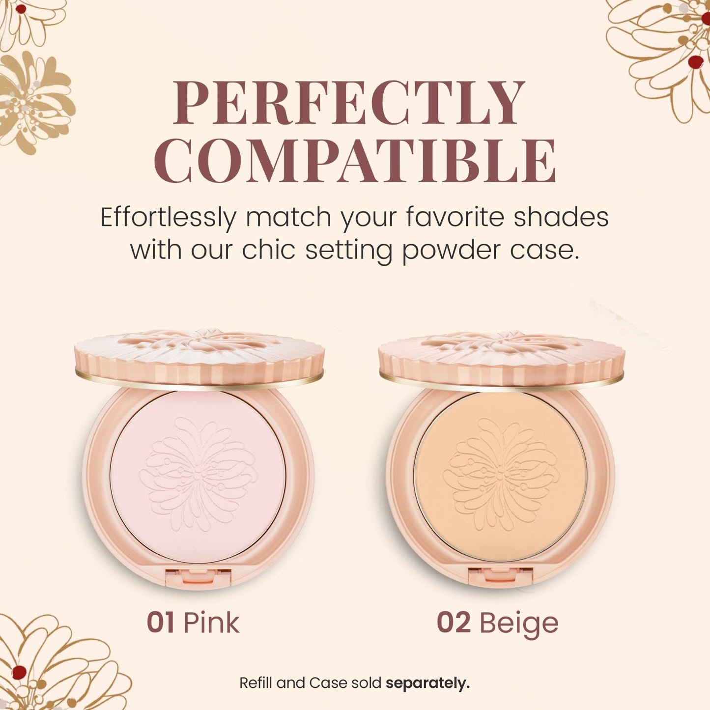Paul & Joe Setting Powder Refill Only, Case Sold Separately, All-Day Lightweight Compact Powder, Ideal Face Makeup for Setting a Flawless Look and Controlling Oil, 01 Pink Shade, 0.31oz