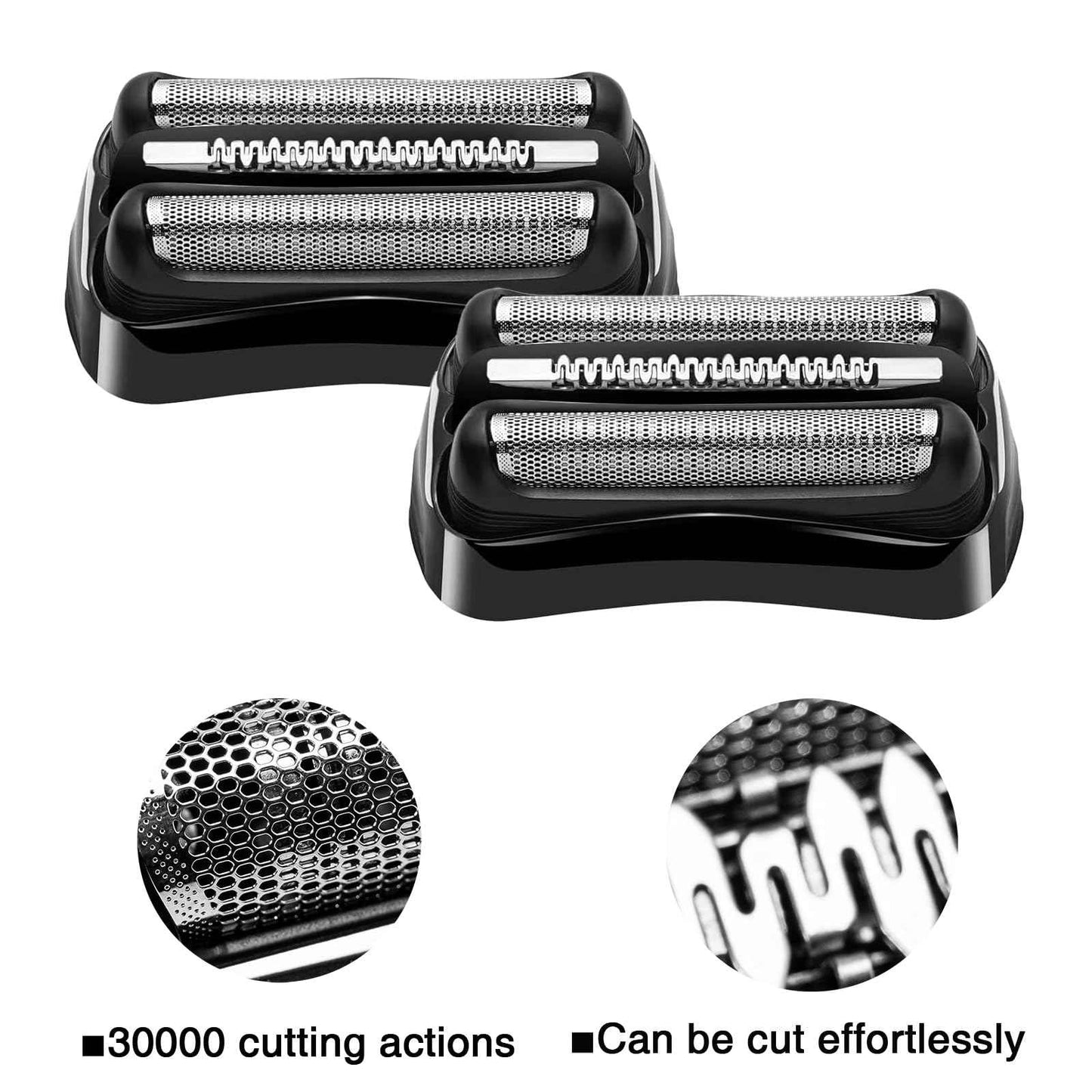 21B Replacement Head for Braun Series 3 Shaver, Electric Wet and Dry Replacement Head Shaver Blades for Braun s3 300S 301S 310S 320S-4 330S-4 340S-4 3010S 370S-3 370CC-4 5408 5409 3000S 3040S