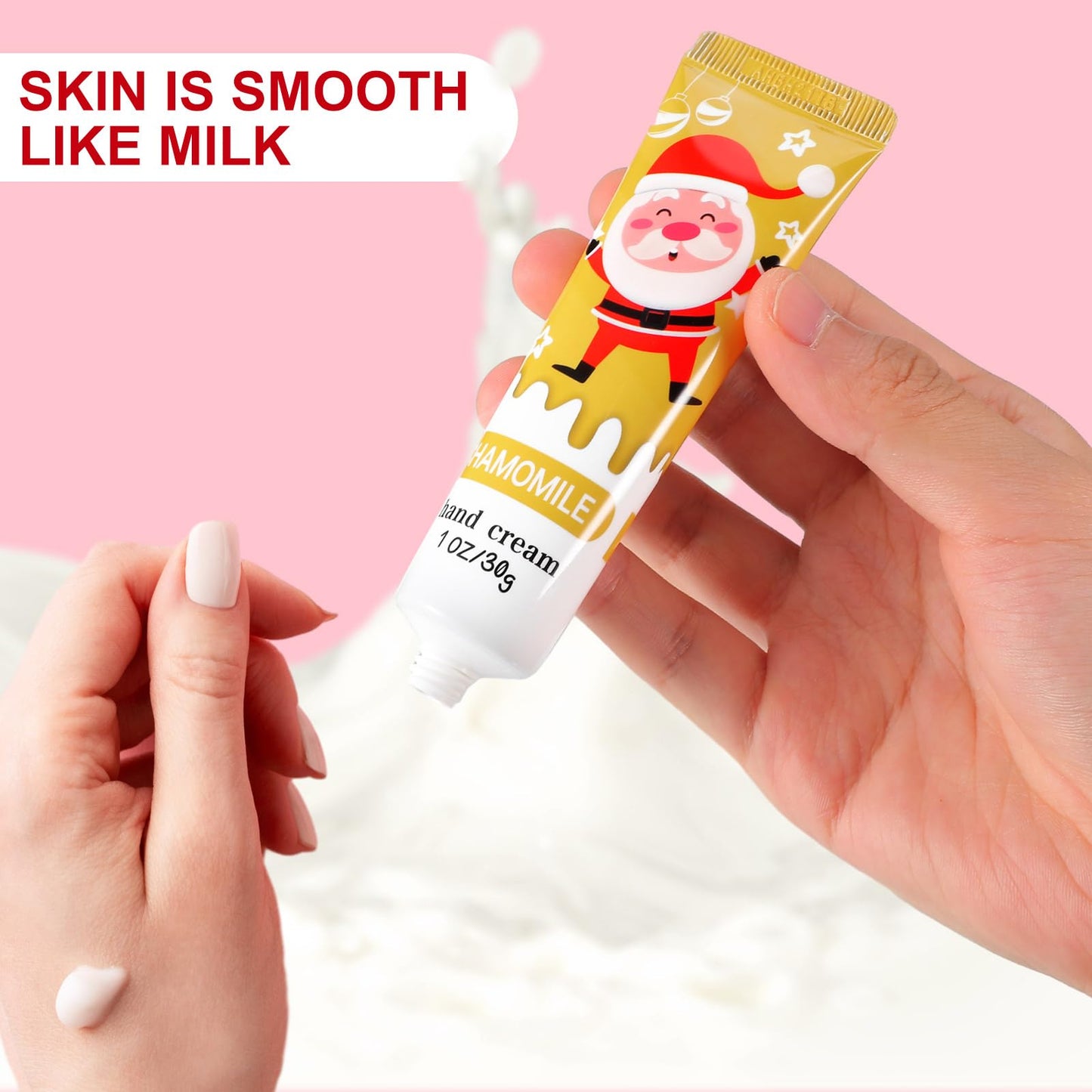 Swiffen 45 Pcs Christmas Hand Cream Gift Set for Coworkers in Bulk Mini Hand Lotion Travel Moisturizing Cream Dry Cracked for Women Mom Stocking Stuffers Gift Operation Christmas Items Favors 33ml