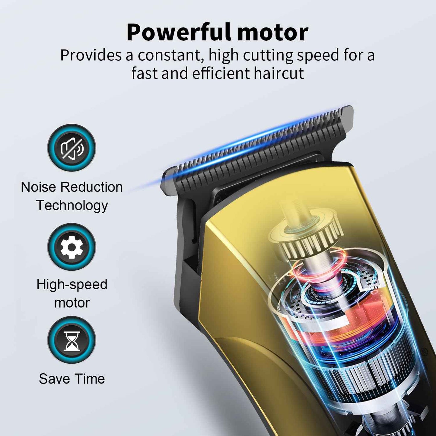 HIENA PRO Cordless Beard Trimmer for Men, Professional Electric T-Blade Beard Trimmer, USB Rechargeable Hair Cutting Clippers, Facial Grooming Tools with LCD Digital Display, Gifts for Men