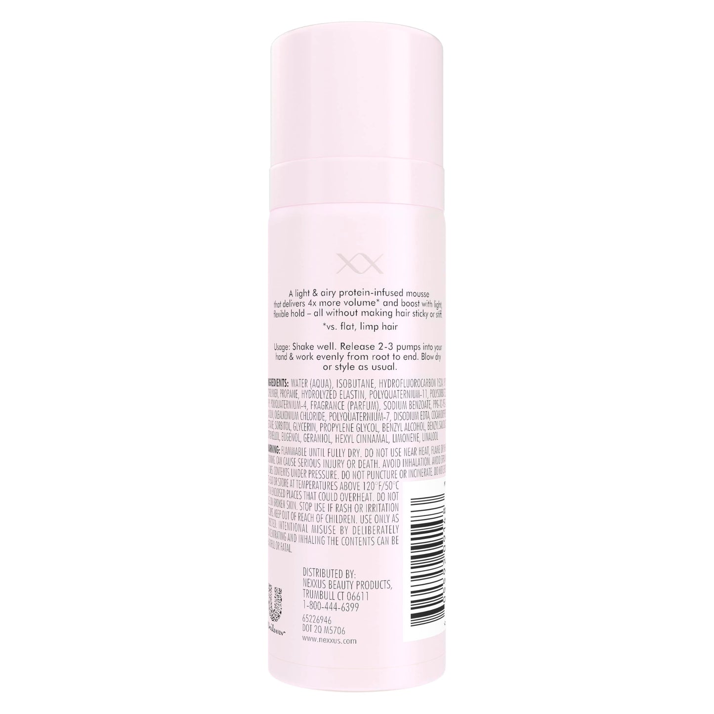 Nexxus Styling Hair Mousse for Volume Medium Hold Mousse Powered by STYLEPROTECT Technology 2 oz