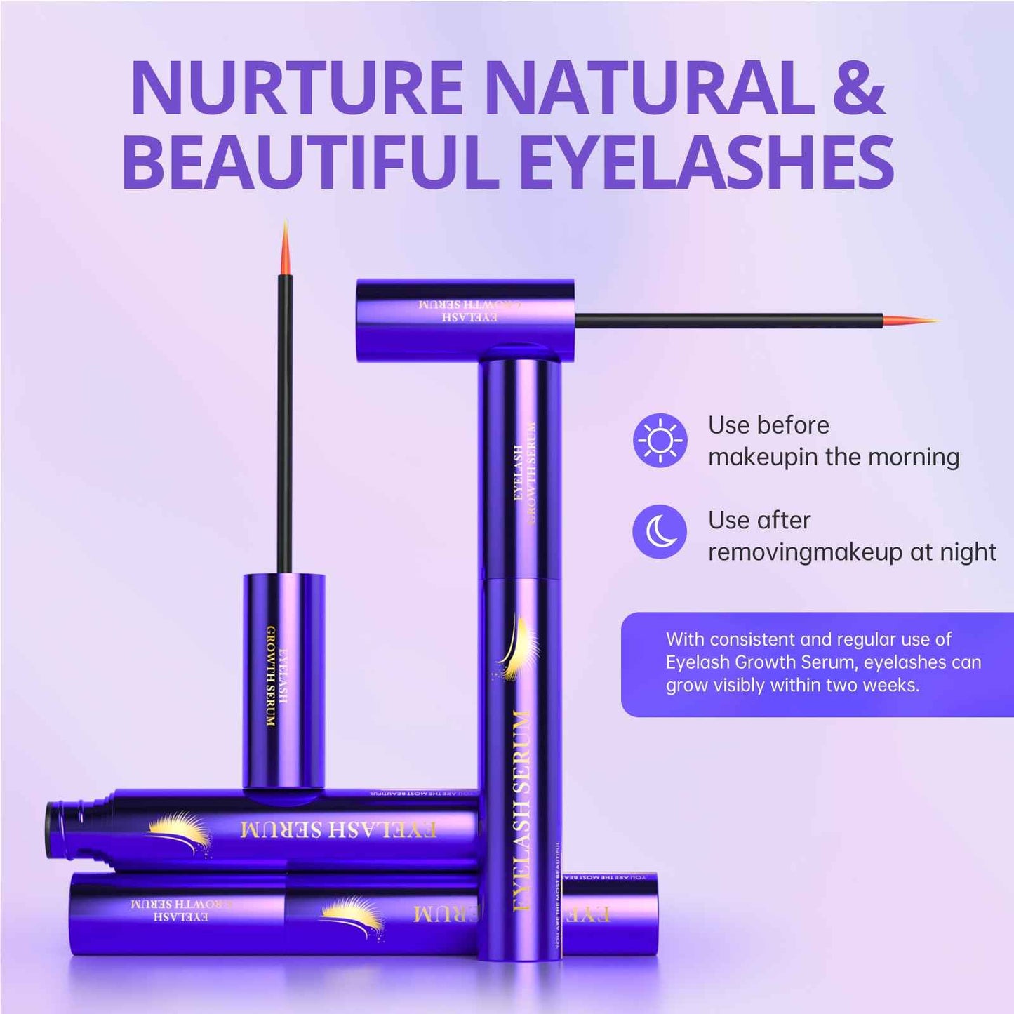 Lash Serum - 8ml Rapid Eyelash Growth Serum for Thickness, Stronger, Healthier Lashes & Brows - Vegan & Cruelty-Free