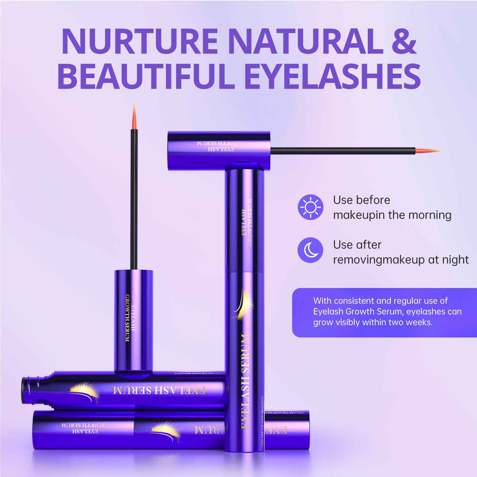 Lash Serum - 8ml Rapid Eyelash Growth Serum for Thickness, Stronger, Healthier Lashes & Brows - Vegan & Cruelty-Free