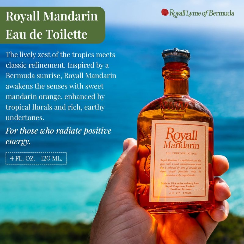 ROYALL FRAGRANCES Royall Mandarin Orange Aftershave Lotion Cologne Spray 4 Oz