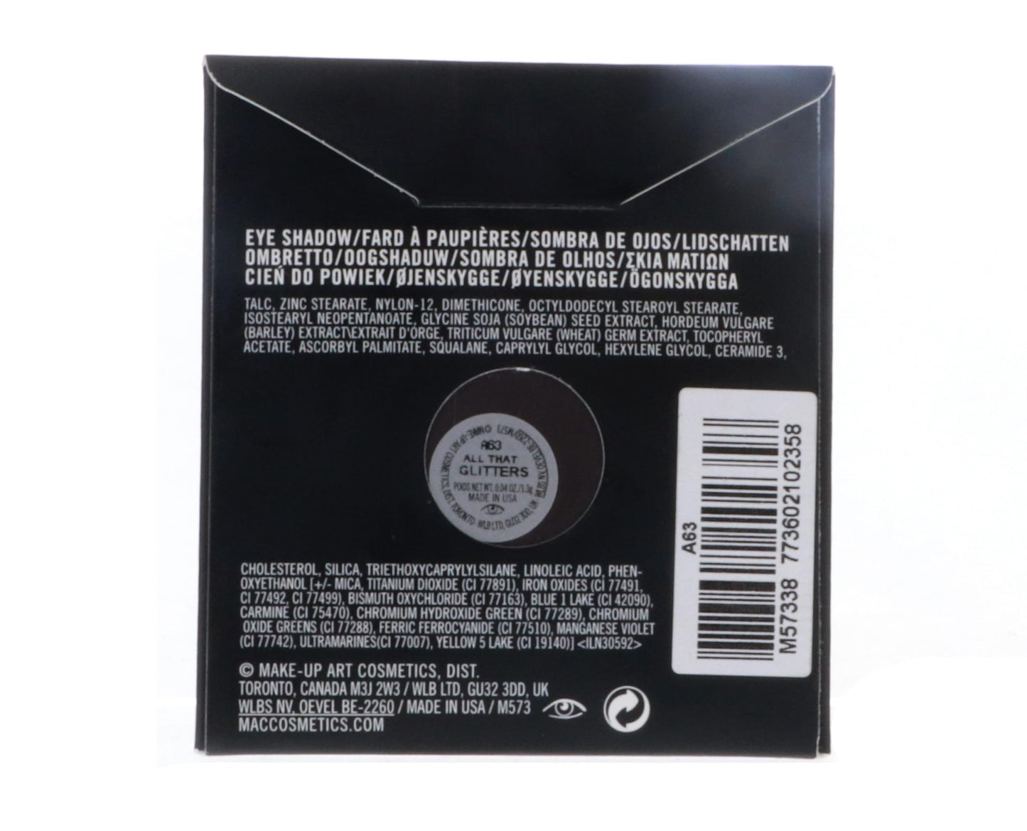 MAC Small Eye Shadow Refill Pan - All That Glitters 1.3g/0.04oz