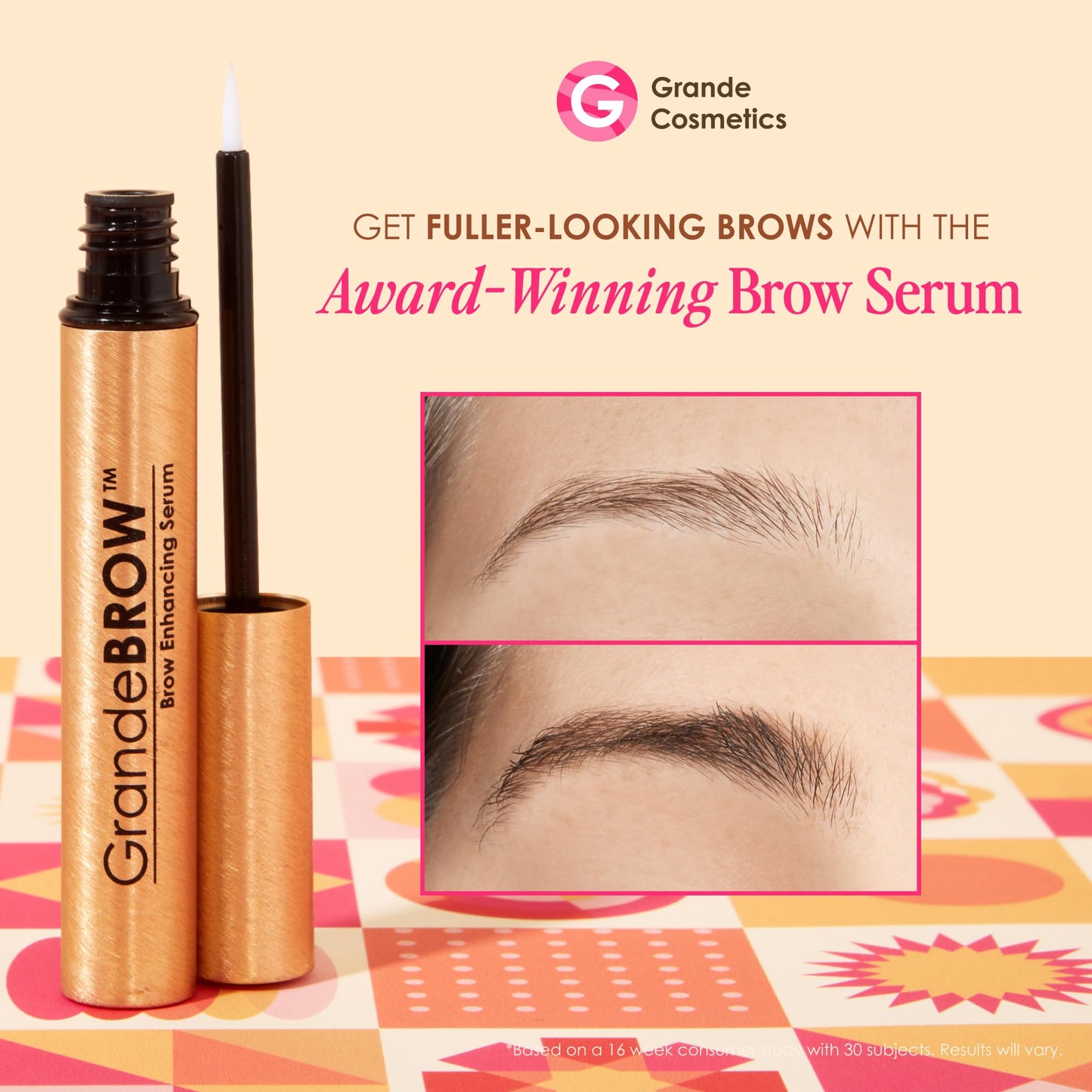 Grande Cosmetics Mini Lash & Brow Lineup - GrandeLASH-MD, GrandeBROW, GrandeREPAIR, for Longer, Thicker-Looking Eyelashes & Fuller, Bolder-Looking Eyebrows, Strengthens, Softens, & Protects