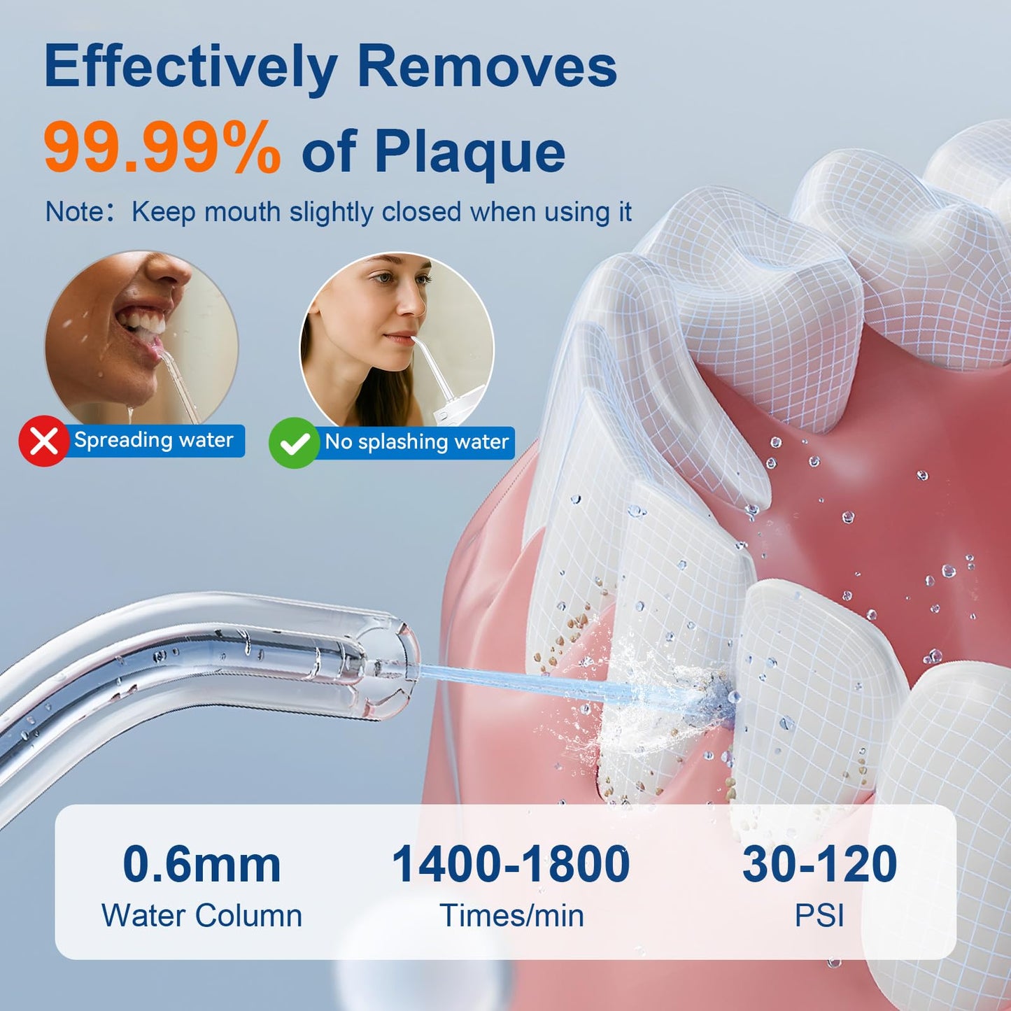 2026 New Portable Water Flosser for Teeth, 4 Modes & 4 Intensity Levels, Mini Small Design with Exquisite Travel Case, Removable Tank, IPX7 Waterproof, Cordless Dental Oral Irrigator (White)