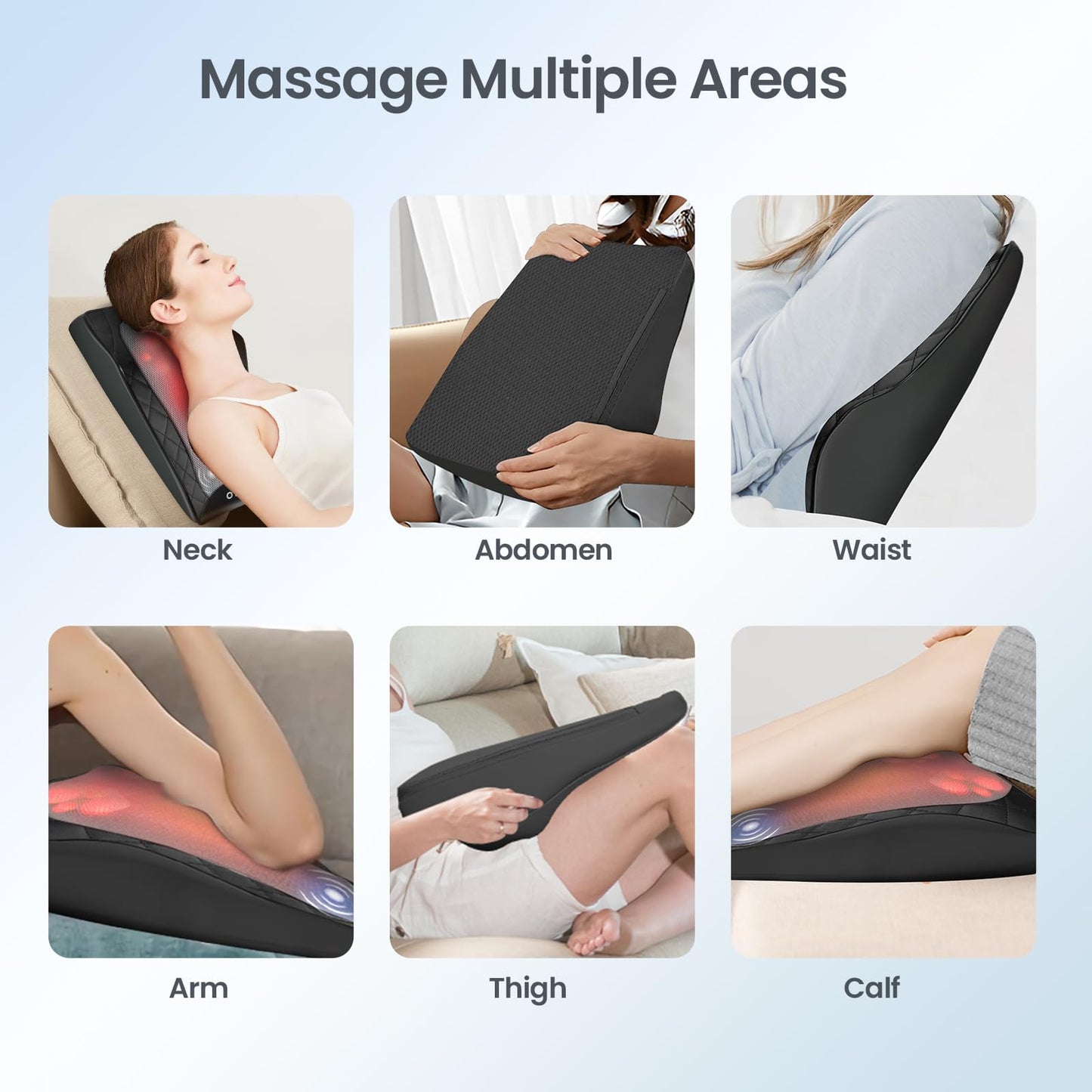 CuPiLo Back and Neck Massager, FSA Eligible HSA Store Massager for Pain Relief Deep Tissue, Heated Massage with Vibration, Massage Pillow for Neck, Back, Shoulder, Leg, Fathers Day Dad Gifts for Men