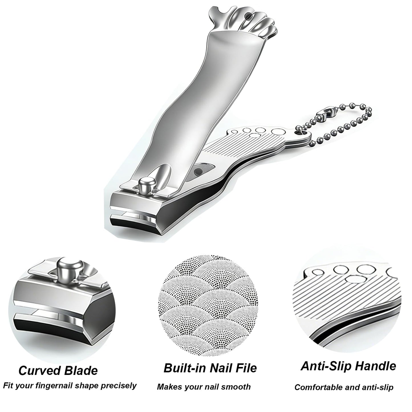 Funny Nail Clippers Set - Gag Gifts for Men, White Elephant Gifts for Adults, Stocking Stuffers & Cool Gadgets for Dad Boyfriend Husband Friends