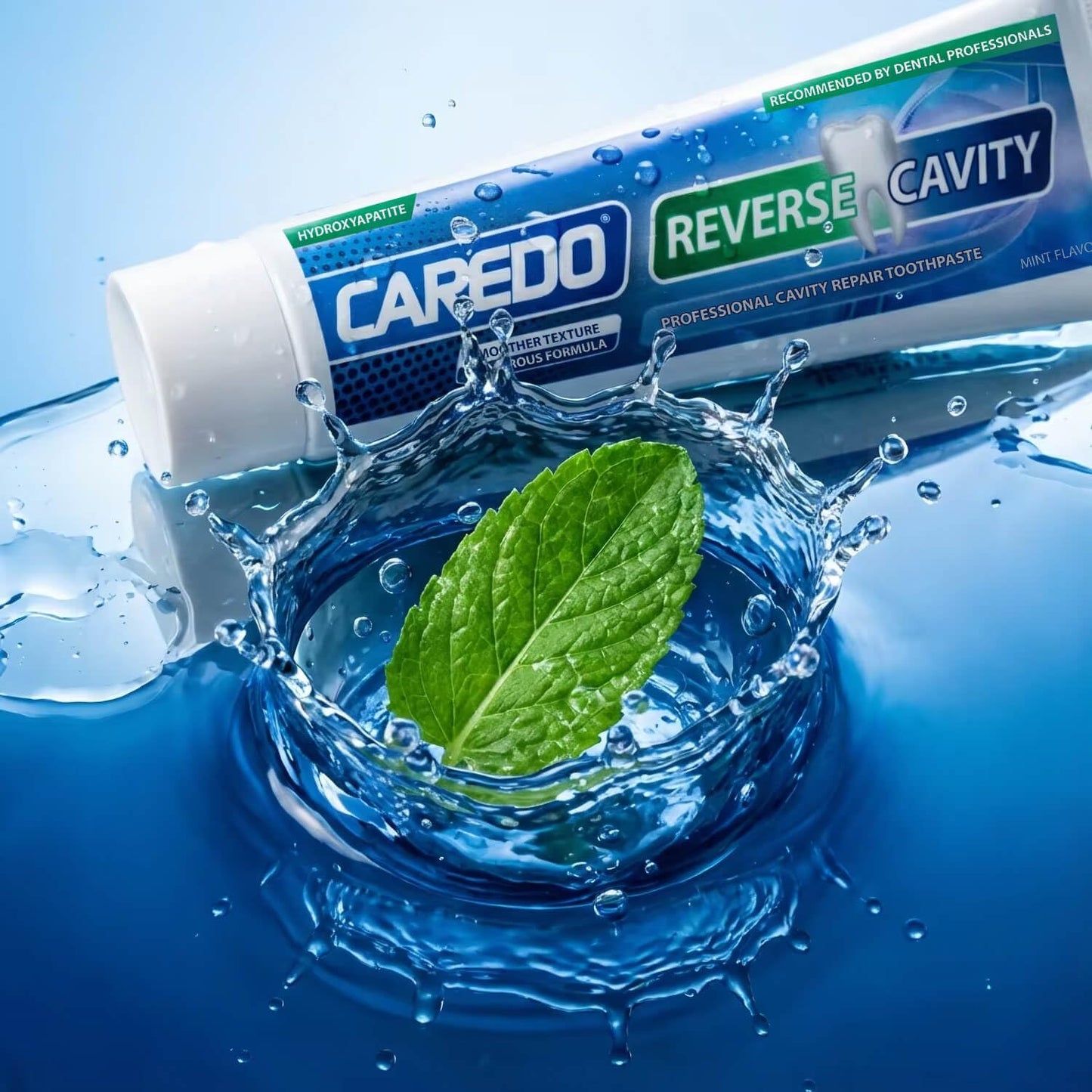 CAREDO Cavity Reversal Hydroxyapatite Toothpaste for Adults, Cavity Tooth Filler as Home Cavity Repair, Fluoride Free Reverse Cavities Treatment for Tooth Decay Repair, Remineralizing Repair 3.52OZ
