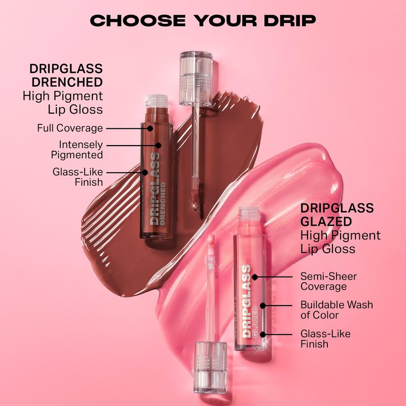 MORPHE Dripglass Lip Gloss - High Shine Semi-Sheer or Full Coverage - Infused With Squalane & Vitamin E | Polished Peach (0.13 Fl Oz)
