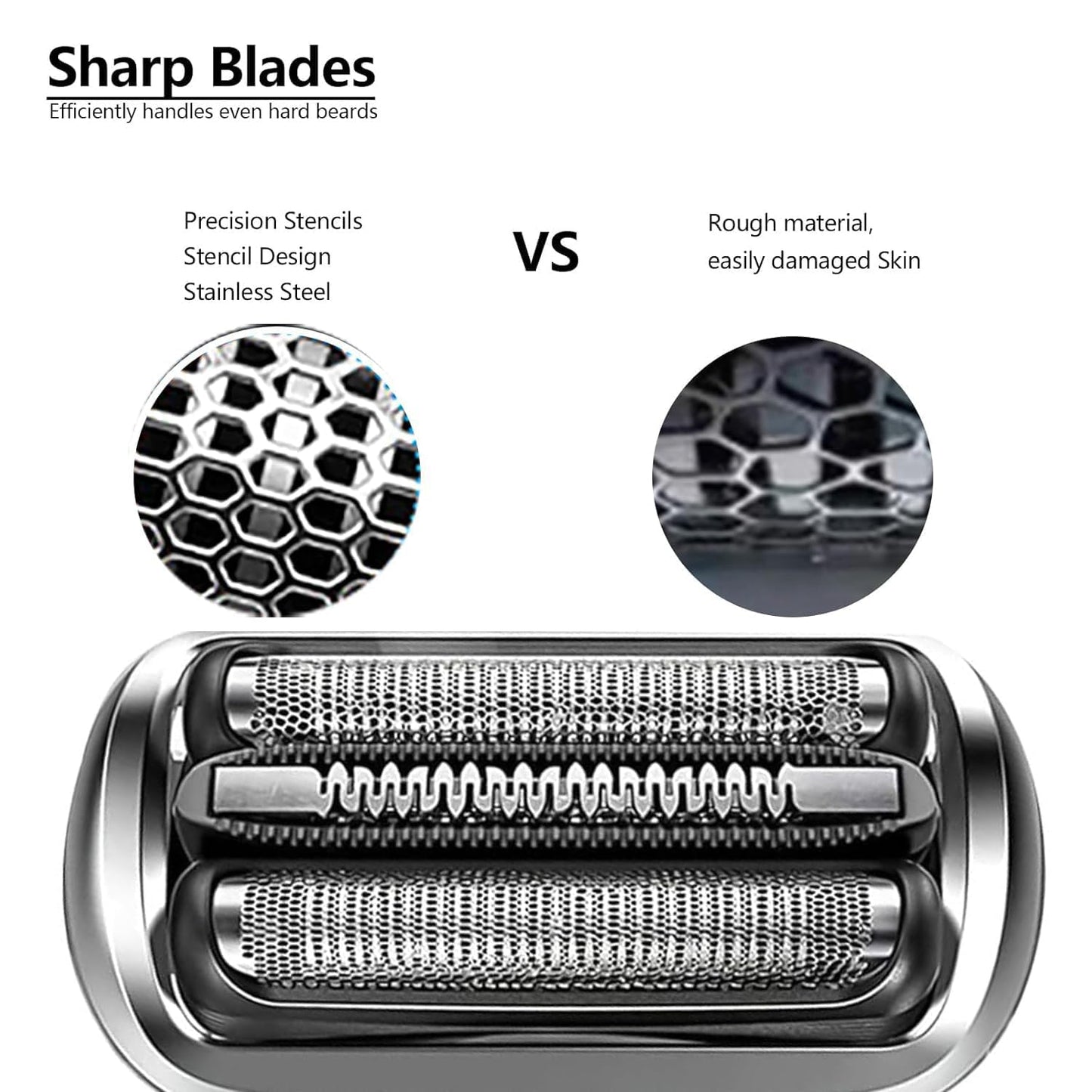 Braun Series 7 Replacement Shaver Head - Compatible with 5764, 7020s, 7025s, 7085cc | 360 Flex Design