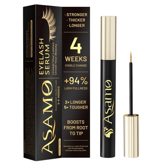 Eyelash & Eyebrow Growth Serum – 15 Plant Extracts for Longer, Denser & Fuller Lashes & Brows, Boosts Natural Hair Development,eyelash serum,Hypoallergenic Oil-Free,lash growth serum (PURE GOLD)