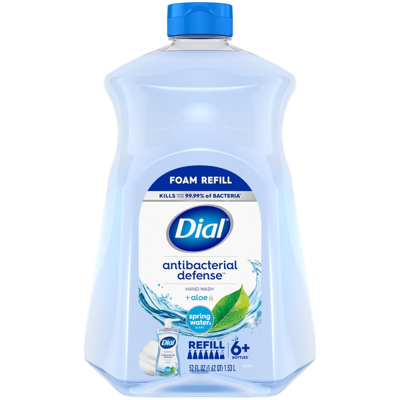 Dial Antibacterial Foaming Hand Wash Spring Water Scent, 30 Ounce Pack of 4 and 52 Ounce Hand Soap Refills