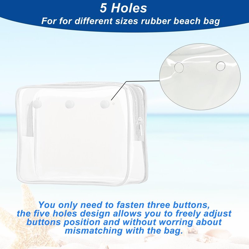 choshion Clear Insert Bag Accessories for Beach Tote Bag, Clear Travel Storage Inner Pouch for Cosmetic, Toiletry & Makeup Brush Organizer Divider