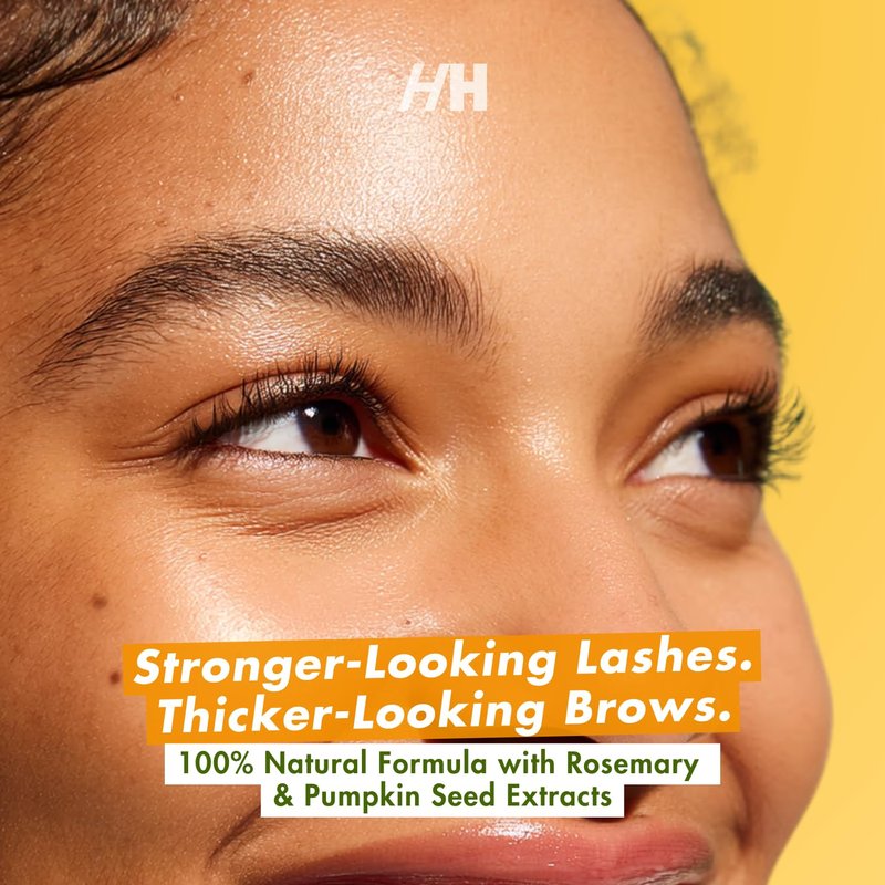 Vegan Lash & Brow Serum - 100% Natural Rosemary & Pumpkin Seed Oil for Fuller, Thicker Eyelashes & Eyebrows | Gentle, Nourishing Formula