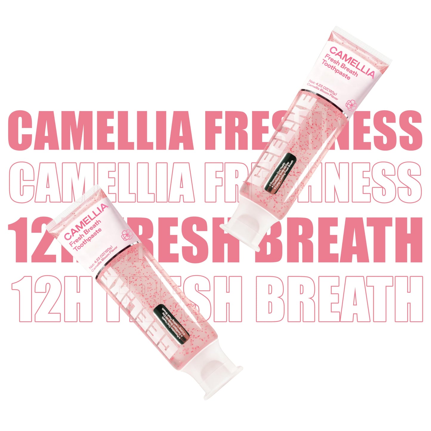 CEELIKE Camellia Fresh Breath Toothpaste, Natural Floral Flavor for Long - Lasting Oral Freshness, Enriched with Plant Extracts, 4.23 Oz (2 Pack)