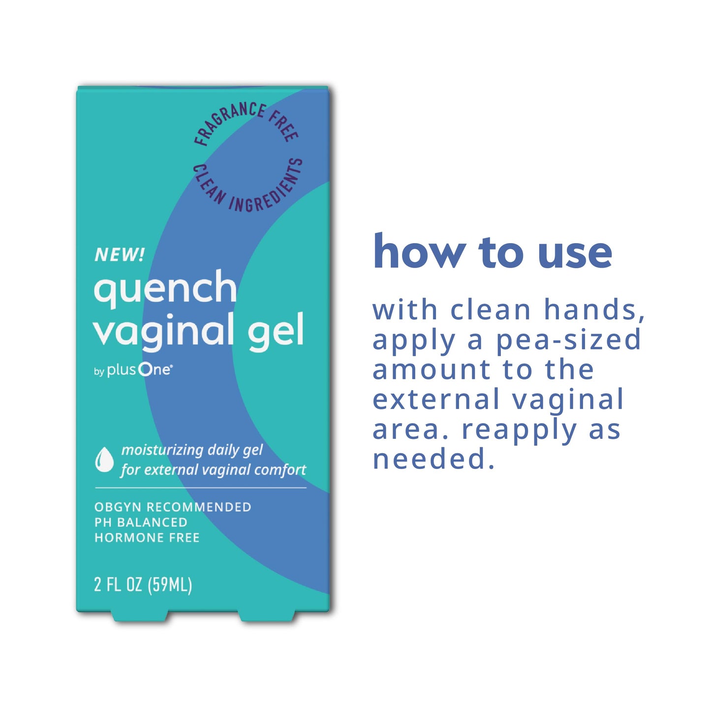 PlusOne Long Lasting Vaginal Moisturizer Gel – Hyaluronic Acid Vaginal Moisturizer for Vaginal Dryness – pH-Balanced Vaginal Care - Personal Lubricating Menopause Support for Wetness – 2 Fl oz