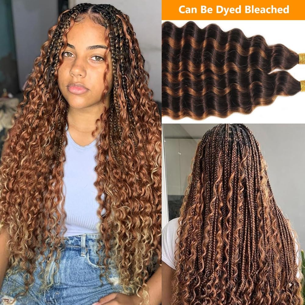 QTHAIR Deep Wave Bulk Human Hair For Braiding 18A No Weft (20" 50g #1B(Natural Black)) 100% Unprocessed Brazilian Deep Wave Human Hair Virgin Hair Extensions Two Bundles Micro Braiding