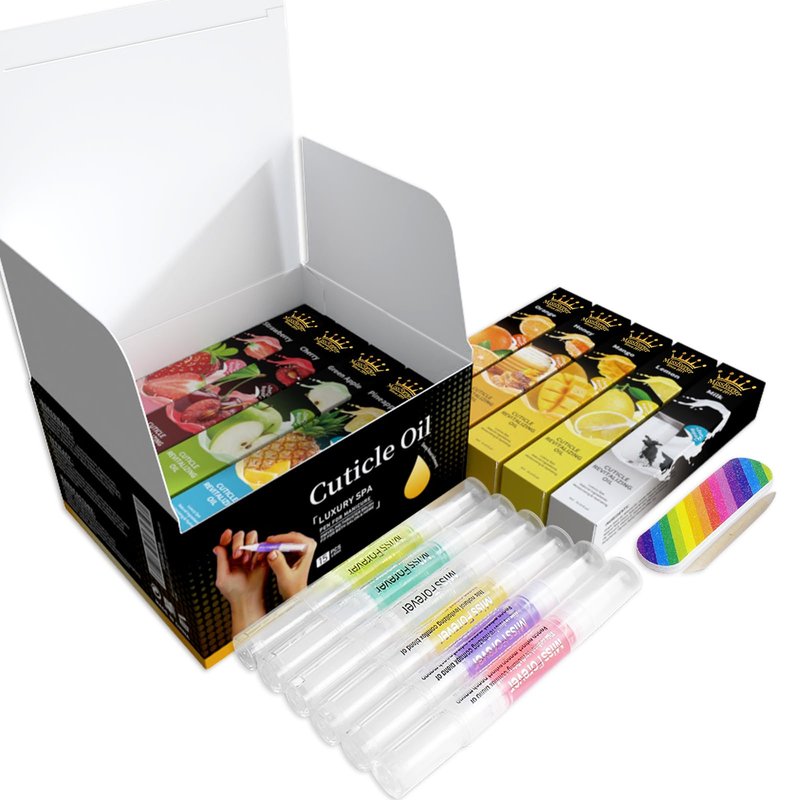 Miss Forever Cuticle Oil Pens - Light Scents Nail Oil Pen for Growth and Strength, Nail Care Mini Vitamins Oil Set with Natural Ingredients, Cutical Repair Bulk for Women Manicure (All 15 Scents)