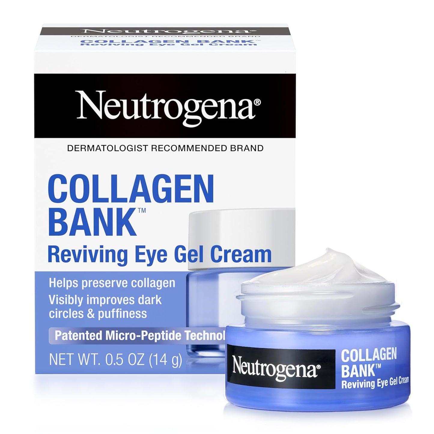 Neutrogena Collagen Eye Cream - Revive Dark Circles & Puffiness | Fragrance-Free, 0.5 oz