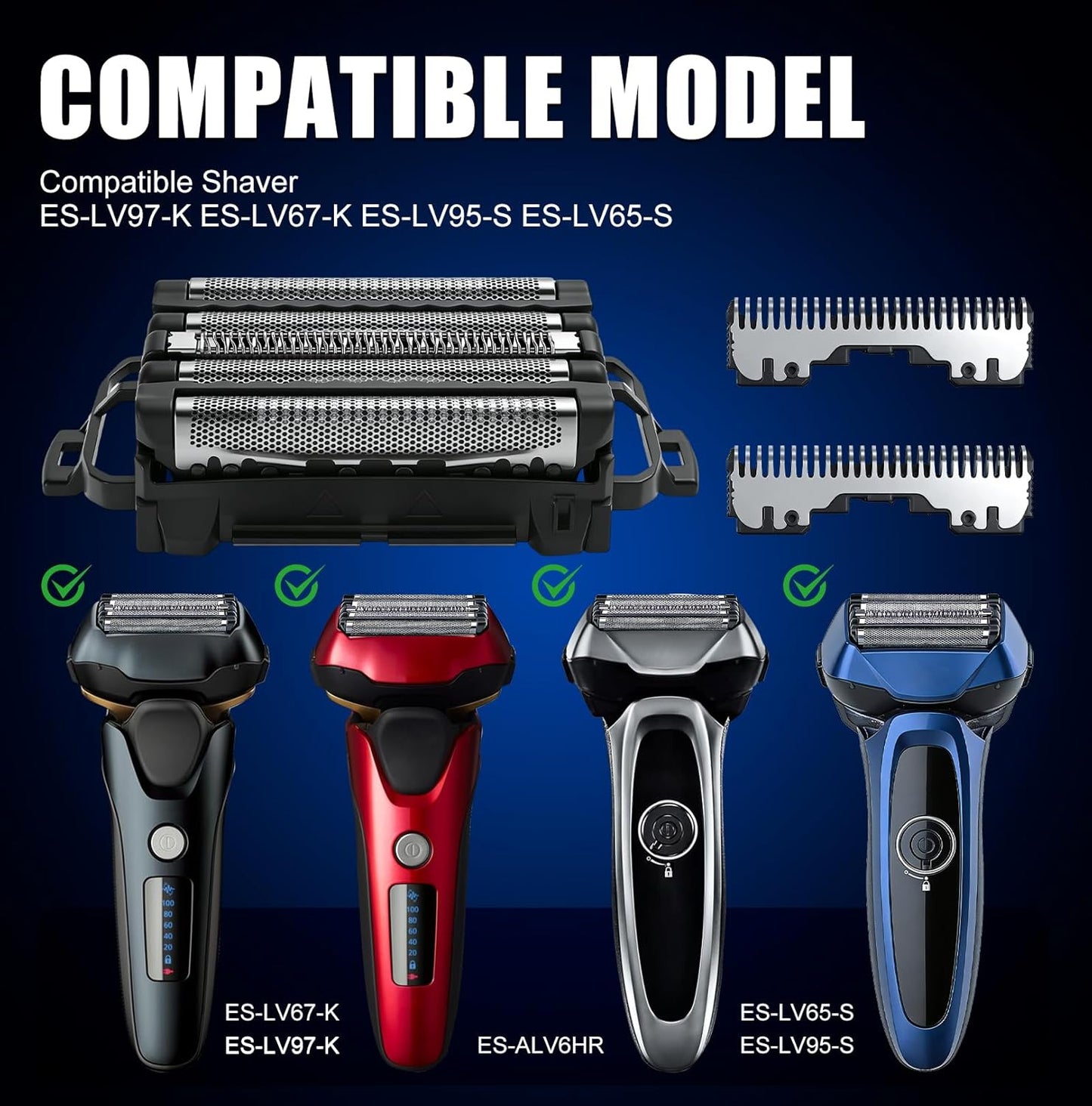 Panasonic ARC5 Shaver Replacement Foil Head - Compatible with ES-LV97-K, ES-LV67-K, ES-LV95-S, ES-LV65-S | 9032-1PC
