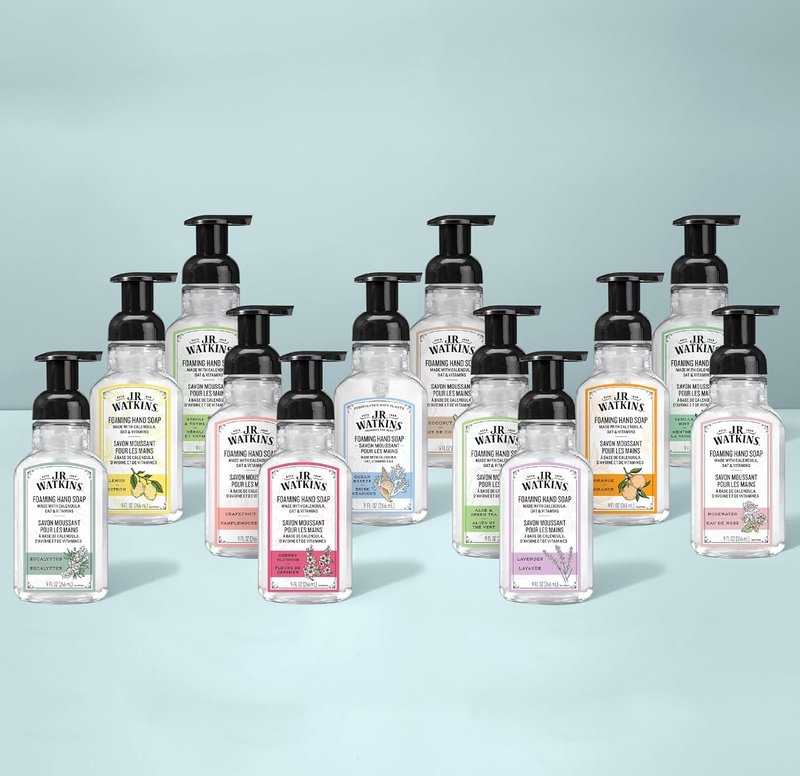 J.R. Watkins Foaming Hand Soap Refill - Moisturizing Plant-Based Cleanser | Lemon, 28 fl oz, 2 Pack