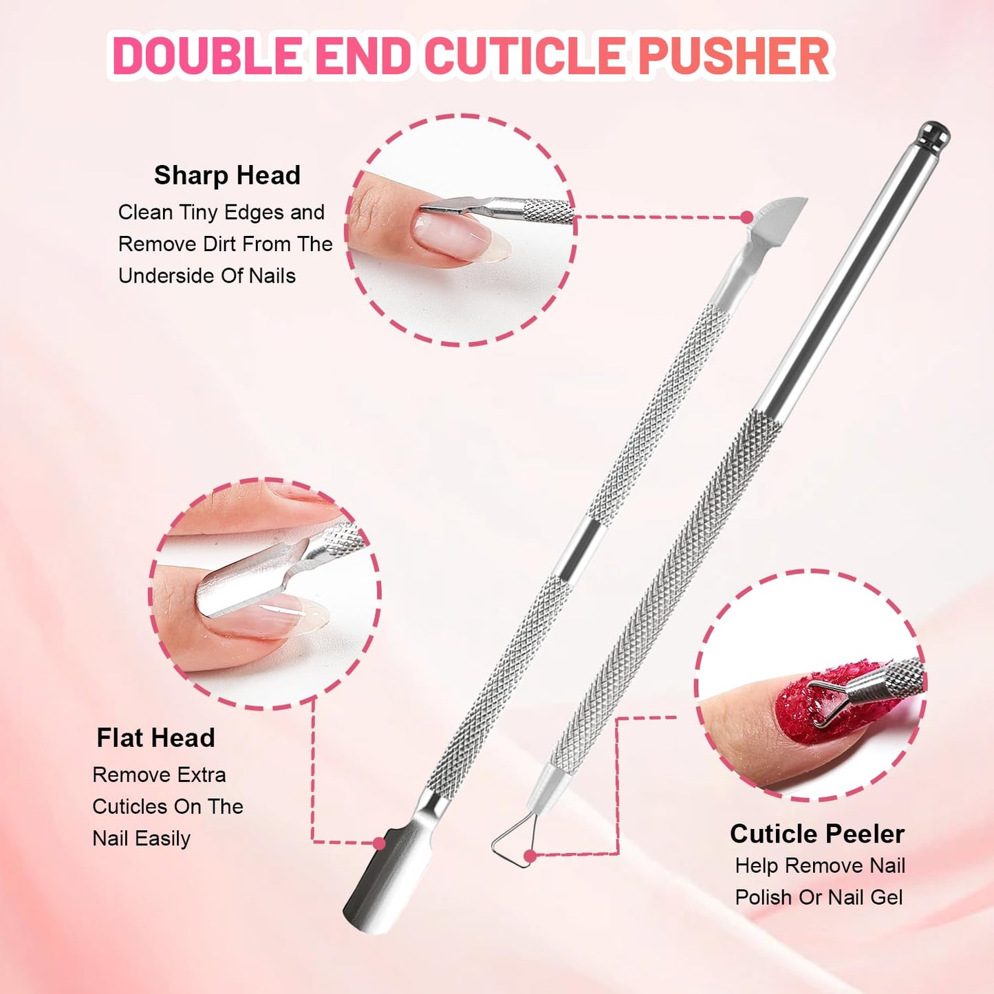 JODSONE Nail Polish Remover Kit with Non-Acetone Nail Polish Remover,Nail Clips,200Pcs Cotton Pads,Cuticle Pusher & Peeler,Soak Off Gel Remover Set for Gel Nail Polish,Safe & Gentle Nail Care Tools