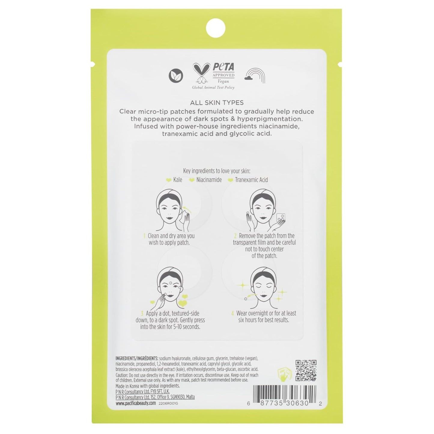 Pacifica Dark Spot Dissolving Micropatches - Niacinamide Microneedling Dots for Post-Acne Marks | 12-Pack Brightening Treatment