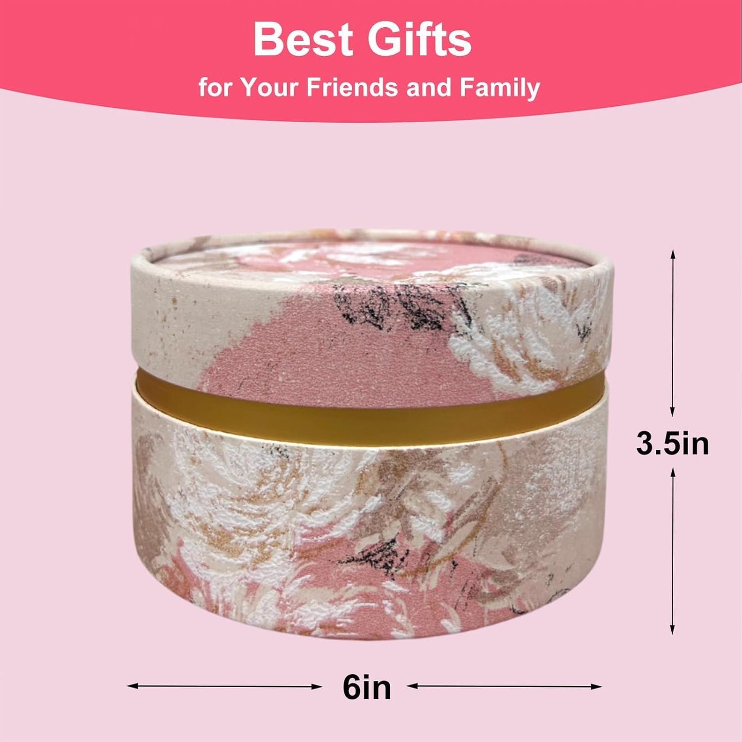 Large 6-Inch Body Powder Puff - Soft Dusting Applicator with Storage Jar | Charming Pink