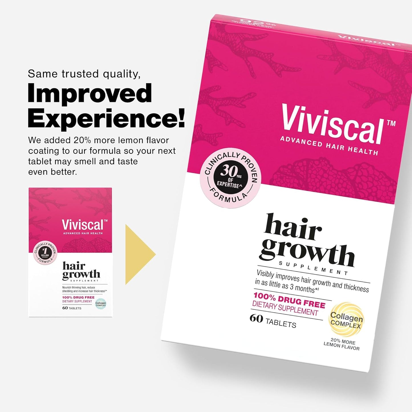 Viviscal Hair Growth Supplements for Women - Thicker, Fuller Hair with Collagen Complex | 60 Tablets, 1 Month Supply