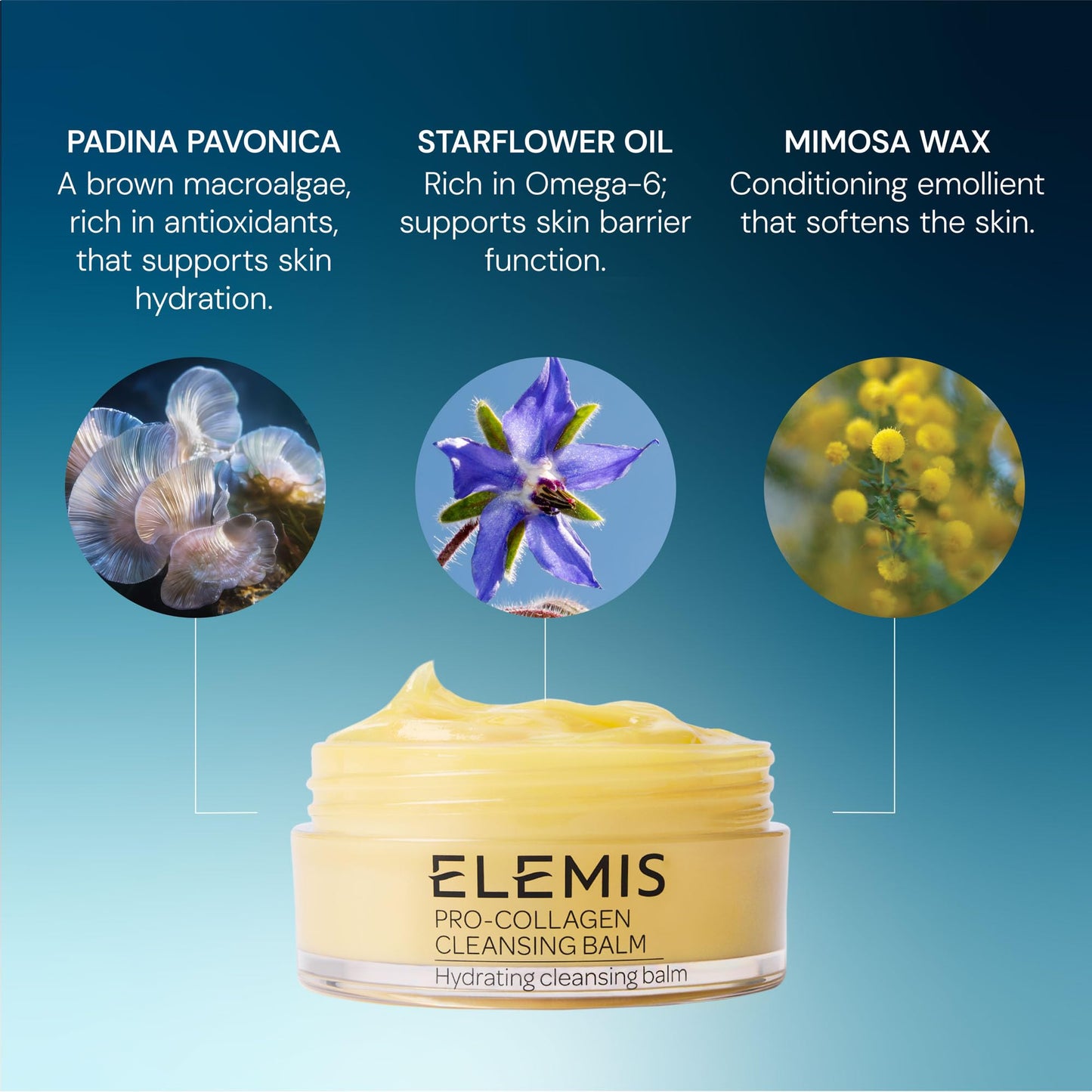 ELEMIS Pro-Collagen Original Cleansing Balm, 3-in-1 Facial Cleanser, 100g