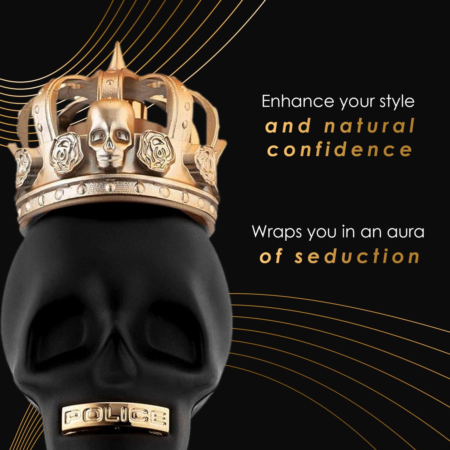 To Be The King By Police For Men - Light Long Lasting Top Men's Cologne Spray Elixir Bottle - A Royal And Ultra-Fresh Male Fragrance Eau De Toilette With Traces Of Cardamom And Sandalwood - 4.2 Oz
