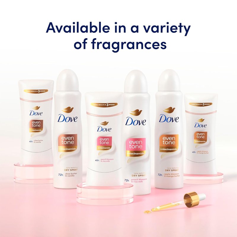 Dove Antiperspirant Deodorant Stick - Even Tone Shea Butter & Vanilla | 48H Odor Protection, 3-Pack, 2.6 oz